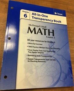 McDougal Littell Math Course 2, Chapter 6 Transparency Book - Picture 1 of 12