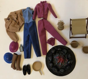 Barbie - Heart Family Camping Set Lot - Vintage Mattel Doll Accessories - Picture 1 of 6