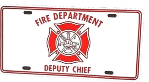 DEPUTY CHIEF FIRE DEPARTMENT Wall  Sign - SIZE:  6" x 12"  - MALTESE CROSS Sign - Picture 1 of 1
