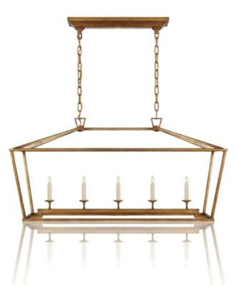 Linterna lineal grande Visual Comfort Darlana CHC2166GI 54" 6 luces - hierro dorado Foto 1 de 4
