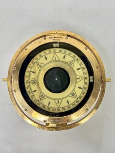 Vintage Original Brass Iver C. Weilbach & Co. Ship Binnacle Compass - Copenhagen - Picture 1 of 9