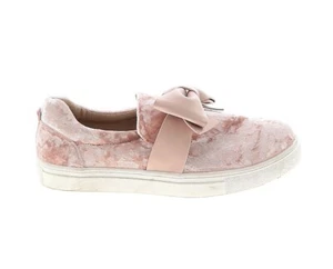 Pink Loafers Shoes Size 7 Slip on Crushed Velvet Sneakers Wanted - Picture 1 of 11