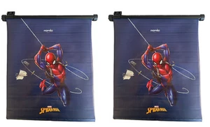 Spiderman Mesh Screen Car Window Roller Shades Twin Pack - Picture 1 of 1