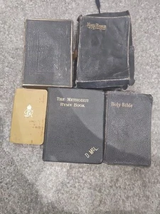 Antique Religious Book Lot – 5 Rare Bibles & Hymn Book (1874–1944) – WWII... - Picture 1 of 9