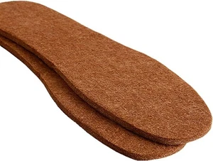 Weicher Alpaka Wollfilz Winter warme Schuh Stiefel Einlegesohlen - M 11 / W 12, hellbraun  - Bild 1 von 2