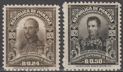 EDSROOM-20269 Panamá 230-231 H 1921 Valor Superior Siglo de Independencia CV$29 Foto 1 de 2