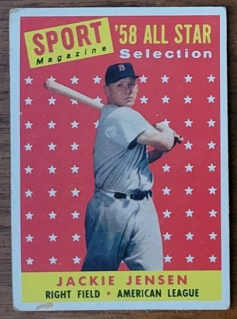 1958 TOPPS  #489 JACKIE JENSEN ALL STAR #489 - Image 1 of 1