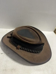 - Krokodil Dundee Film Stil Lederhut Hergestellt in Australien Größe Medium BC Co - Bild 1 von 13