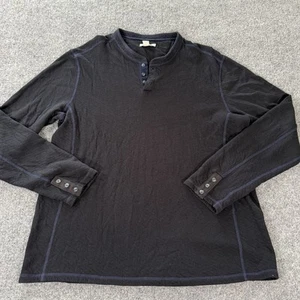Carbon 2 Cobalt Henley Shirt Men L Blue Long Sleeve 100% Cotton - Bild 1 von 7