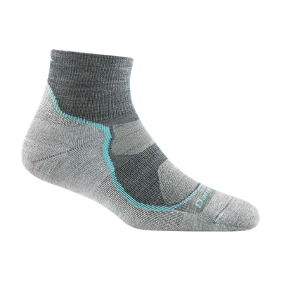 Darn Tough 1987 Slate Women's Light Hiker Quarter Lightweight 1/4 Hiking Sock - Image 1 of 4