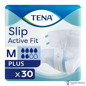 1x TENA Incontinence Slip Active Fit Plus (PE Backed) - Medium - Pack of 30 - Picture 1 of 4