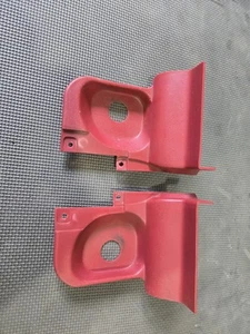 1979 80 81 82 83 Datsun 280zx Seat Belt Bezel Trim Red Pair - Picture 1 of 5