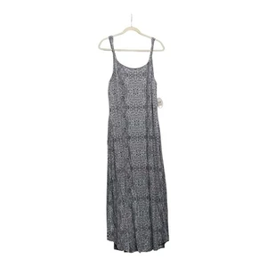 SOMA Wkend XXL Twisted Strap Self-BH grau gemustert Maxikleid Loungewear bequem - Bild 1 von 14