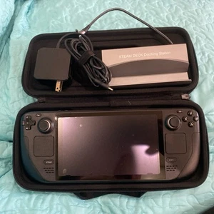 Valve Steam Deck 64GB Hard Drive Handheld Gaming Console with Case,Charger,dock - Picture 1 of 12