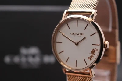 MINT Coach 120.7.34.1748 Gold Tone Mesh Band Quartz 32mm Women's Watch JAPAN - image 1 of 4