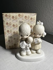 PRECIOUS MOMENTS 1980 REJOICING WITH YOU E 4724 figurine - Picture 1 of 9