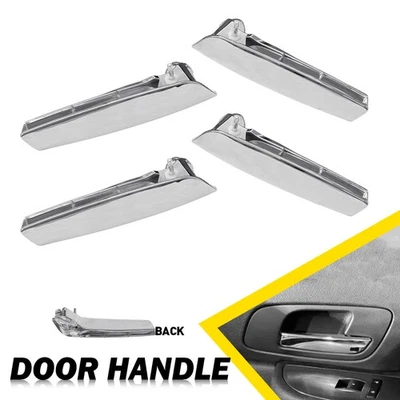 4X Manija interior interior interior de la puerta plateada para Cadillac Escalade EOA 2007-2014 Foto 1 de 4