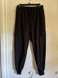 Pantalones de chándal Rachel Zoe para mujer cintura elástica negros talla M nuevos sin etiquetas - Imagen 1 de 9