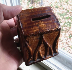 1870s RARE ROCKINGHAM POTTERY COTTAGE CABIN COIN BANK WITH ARCHED WINDOWS ETC - Picture 1 of 10