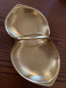 Pickard~ All Over Gold Daisy & Rose 8" Candy/Mint Dish with Handle~ #399 - Picture 1 of 6