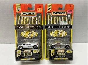 Lot Of 2 Matchbox 1995 Premiere Collection Audi Avus White and Chrome - Picture 1 of 3