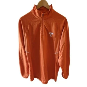 Antigua Desert Dry Golf Orange and White University Tennessee 1/4 Zip Shirt Sz L - Picture 1 of 5