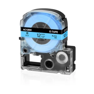 1PK Negro sobre Azul 1/2" Compatible para Cinta EPSON LK-4LBP LC-4LBP KingJim SC12BW - Imagen 1 de 8