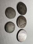Lot of 5, seated liberty quarter, dime, capped bust 1849 1875 1857 1858 #133