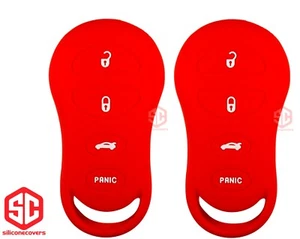2x New Key Fob Remote Fobik Silicone Cover Fit / For Jeep Dodge Chrysler. - Picture 1 of 2
