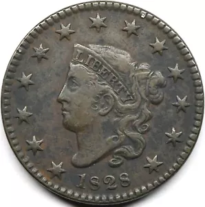 1828 large cent - Picture 1 of 4