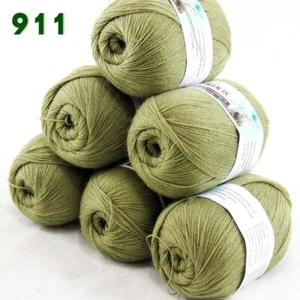 6 Knäuel x 50 g SPITZE Acryl Wolle Kaschmir Handstrickgarn Moosgrün - Bild 1 von 24