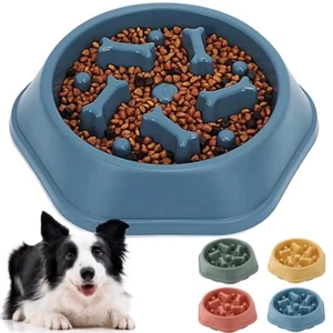 Slow Dog Feeder Bowl Puzzle Bowls Pet Food for Feeding Eating Anti-Choking - Picture 1 of 12