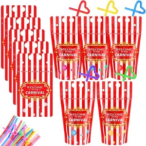 25 Sets Carnival Theme Party Decorations Carnival Bags Carnival Drink Pouches... - Picture 1 of 7
