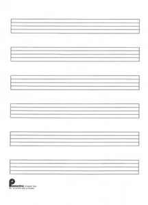 6-stave Extra Wide Manuscript Paper - Music Sales America - NEW 014025124 - Picture 1 of 1
