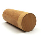 Vintage zylindrisch Bambus Holz Brillenbox Sonnenbrillenetui Schutz Halter