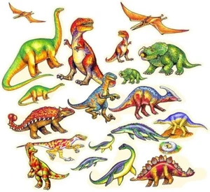 20 Piece Dinosaur Felt Figures Set for Flannel Board Story Play Time Kids Precut - Picture 1 of 2