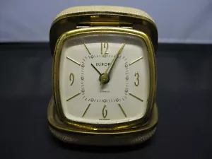Vintage Europa 2 Jewels Germany Travel Alarm Clock (Tested) - Picture 1 of 8