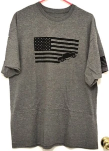 Off Camber American Flag Offroad T-Shirt Ash Gray - Size: Small - NWOT - Picture 1 of 4