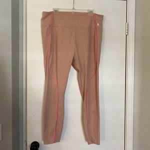 Good American Kardashian Damen Leggings Gr. 6 3XL rosa hoher Bund Activewear Plus - Bild 1 von 7