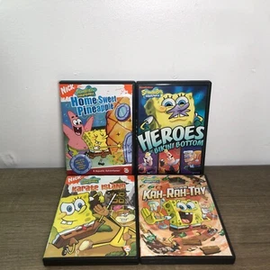 Spongebob Squarepants Dvd Lot Nickelodeon 90s Cartoon Vintage Collection Works 4 - Picture 1 of 15