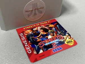 Streets of Rage 2 Etichetta di ricambio personalizzata (Sega Genesis) - Foto 1 di 1