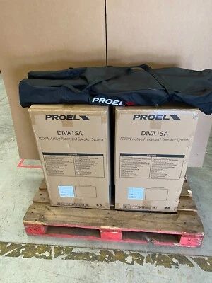 " 02-CASSE DIVA15" ATTIVA+ BLTH/Dsp .1000W + 02 SupportiSpL129db. "Solo Aperte! - Immagine 1 di 4