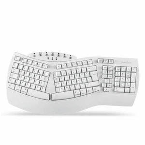 PERIXX PERIBOARD-612W DE, ergonomische Tastatur, Dualmodus, Funk/Bluetooth, Wind - Bild 1 von 6