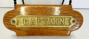 Insegna Capitano Ottone Montata su Legno Vintage Targa Nautica Barca Nave Barca a Vela - Foto 1 di 9