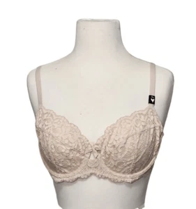 Victoria's Secret Unlined Demi Bra 36C Tan Floral Sexy Lace Nude Bra New W/o Tag - Picture 1 of 7