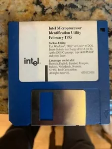 Intel Microprocessor Identification Utility 1995 - Picture 1 of 1