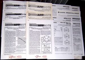 Job Lot 13 x HARRIS A4 App Notes, 2 shortforms/rare Power Supply Topology poster