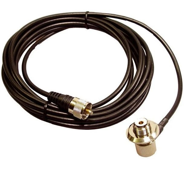 CB ANTENNA MOUNT CABLE KIT 4 M SO239 TO PL 259 PLUG RG58 50 OHM SIRIO PRESIDENT - Image 1 of 1