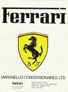 Ferrari Range 1975-1976 UK Foldout Brochure 308 GTB GT4 365 GT4 Berlinetta Boxer - Picture 1 of 2