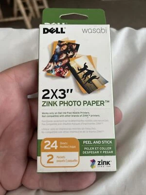 IMPRESORA MÓVIL DELL WASABI 2X3 24 HOJAS PAPEL FOTOGRÁFICO ZINC PELAR Y PEGAR M262K Foto 1 de 3